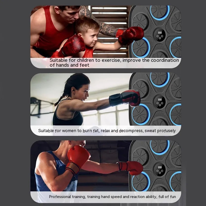 Music Boxing Target Wall Fitness Equipment β Rhythm Training with Sound-Responsive Impact Zones