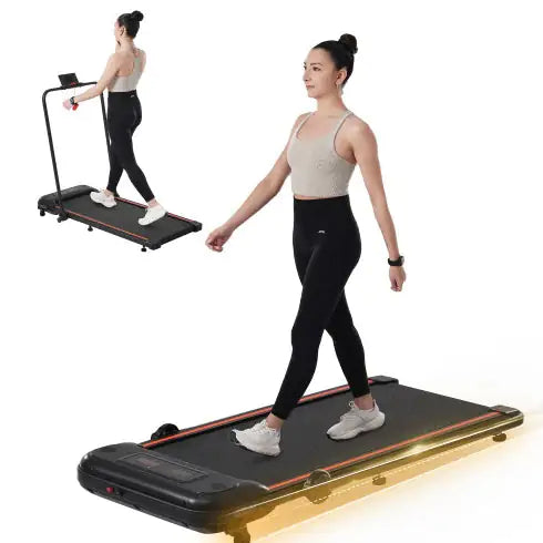 Folding Walking Pad Treadmill – Under Desk 2.5HP Treadmill with Incline, Remote & App Control (265 lb Capacity)