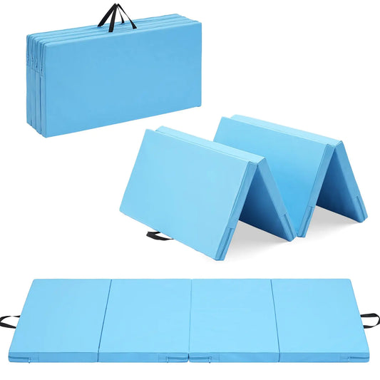 Joppoint Folding Gymnastics Mat – 3x6x2” Thick 4-Panel Tumbling Mat with Handles
