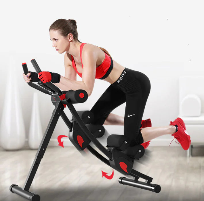 Abdominal Tucker Fitness Device – Foldable Belly Wheel for Core Strength at Home or Office