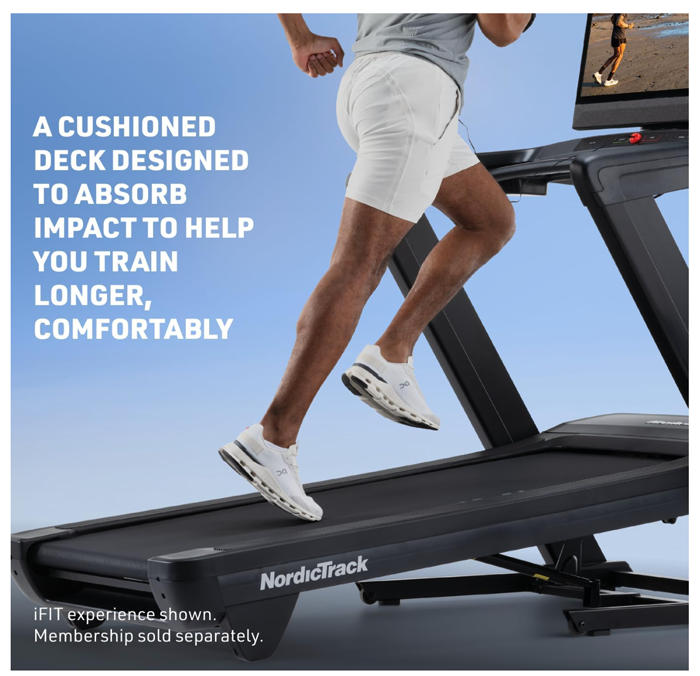 NordicTrack Commercial Treadmill with 24" Pivoting Touchscreen – Premium Foldable Cardio Machine
