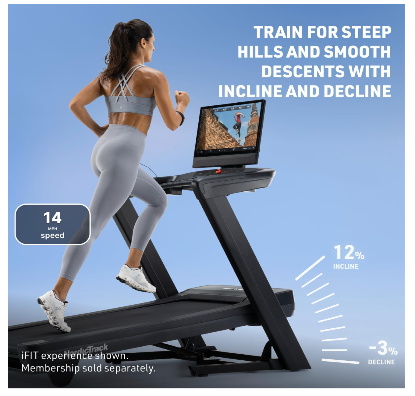 NordicTrack Commercial 1750 Treadmill – 16" Pivoting Touchscreen, Incline/Decline, iFIT Enabled