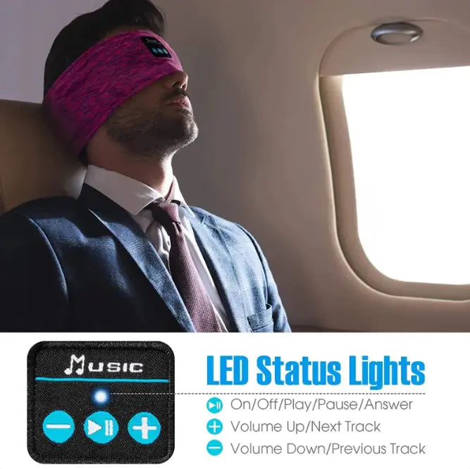 Wireless Fitness Headband – Sweatproof Bluetooth Headphones + Sport Headband in One