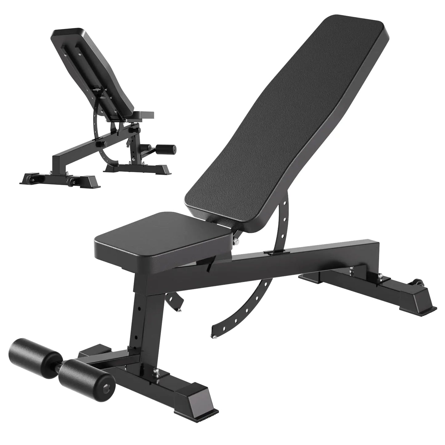 Adjustable Weight Bench – 1200lbs Capacity | 11-Position Backrest + Removable Foot Catch