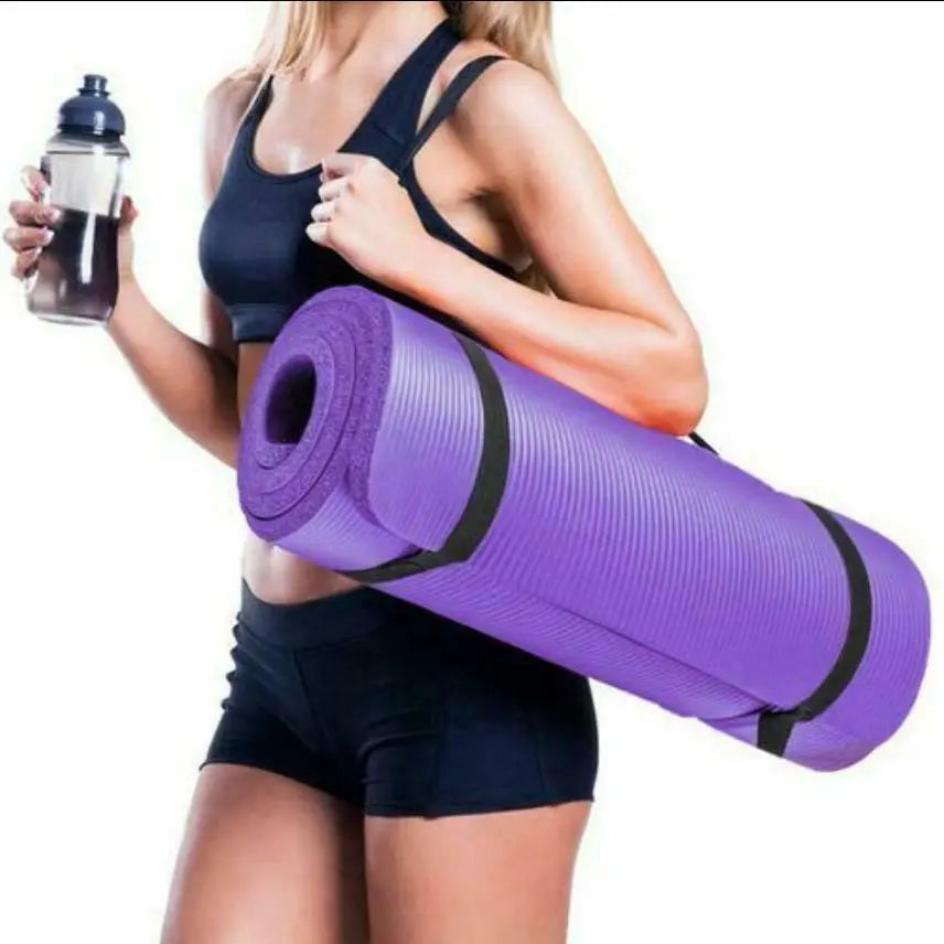 Widened Non-Slip Fitness Mat – Extra Space & Comfort for Yoga, Stretching & Floor Workouts